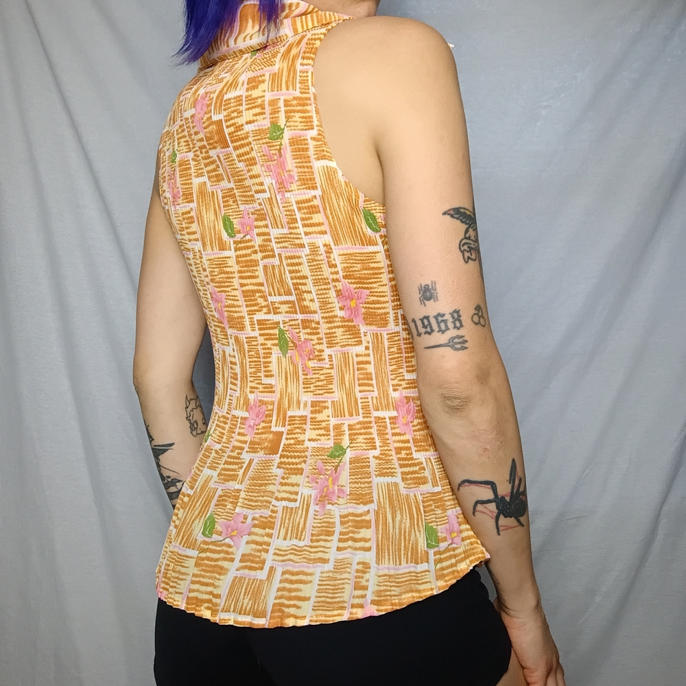 FP Movement by Free People Orange and Pink Blouse - Picture 2 of 3